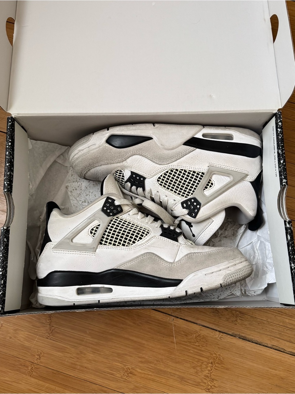 Authentic Nike Air Jordan 4 Retro Military Black